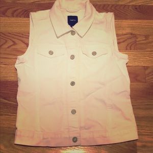 Girls white jean jacket